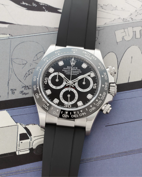 Cosmograph Daytona 116519LN White Gold Black Diamond Dial 40mm