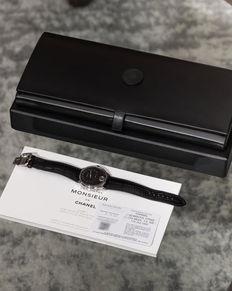 Monsieur De Chanel Jump Hour H6597 Platinum 40mm