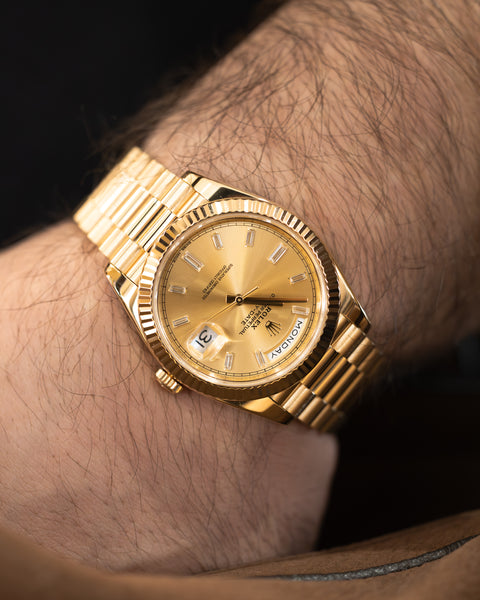 Day-Date 228238 Yellow Gold Champagne Diamond Dial President 40mm