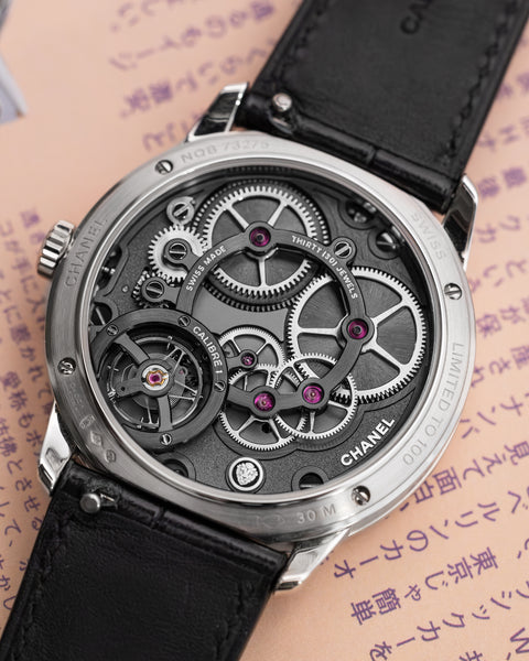 Monsieur De Chanel Jump Hour H6597 Platinum 40mm