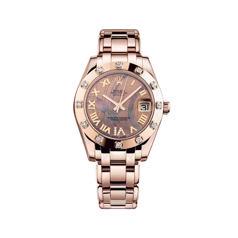 Datejust Pearlmaster 81315 Rose Gold "Goldust Dream" Dial 34mm