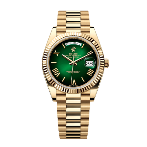 Day-Date 228238 Yellow Gold Green Ombré Dial President 40mm