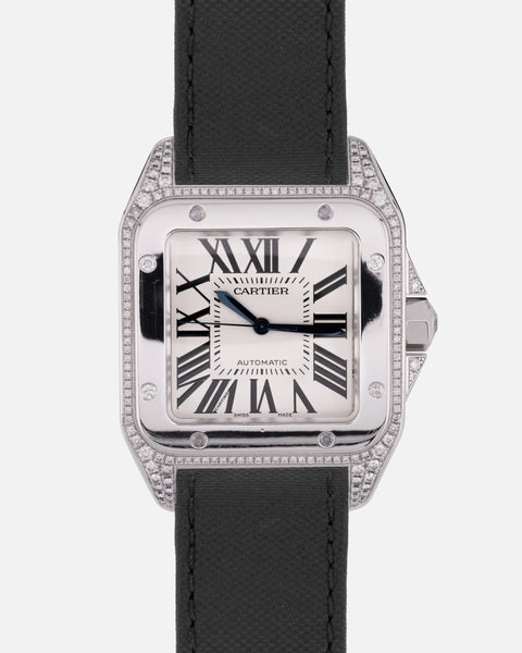 Santos 100 2744 White Gold "Factory Diamonds" 38mm