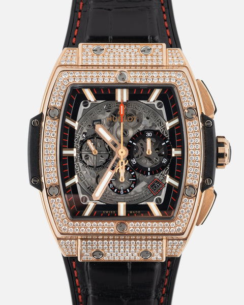 Spirit of Big Bang Unico Rose Gold Pave Skeleton Dial 45mm