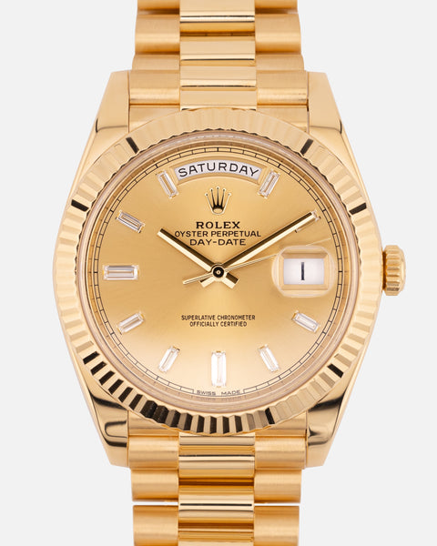 Day-Date 228238 Yellow Gold Champagne Diamond Dial President 40mm
