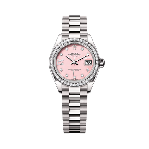 Lady-Datejust 279139RBR White Gold Pink Opal Dial President 28mm