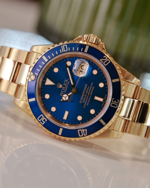 Submariner 16618LB 'Bluesy' Blue Dial Yellow Gold 40mm