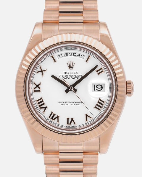 Day-Date II 218235 Rose Gold White Dial President 41mm
